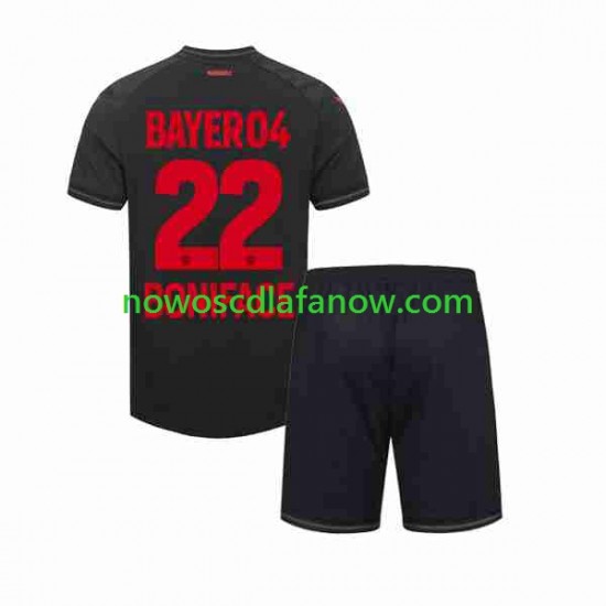 Koszulka Bayer 04 Leverkusen Victor Boniface 22 Dziecięca Domowy Komplet 2023-2024 Krótkie Rękawy