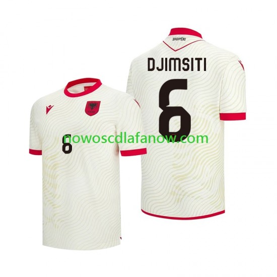 Koszulka Reprezentacja Albanii Berat Djimsiti 6 Męska Wyjazdowy Komplet World Cup 2026 Krótkie Rękawy