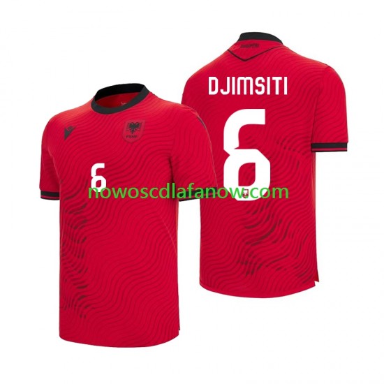 Koszulka Reprezentacja Albanii Berat Djimsiti 6 Męska Domowy Komplet World Cup 2026 Krótkie Rękawy