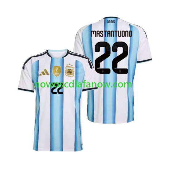 Koszulka Reprezentacja Argentyny Franco Mastantuono 22 Męska Domowy Komplet World Cup 2026 Krótkie Rękawy