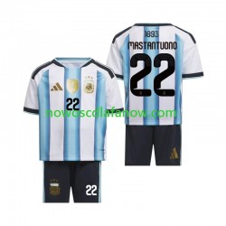 Koszulka Reprezentacja Argentyny Franco Mastantuono 22 Dziecięca Domowy Komplet World Cup 2026 Krótkie Rękawy