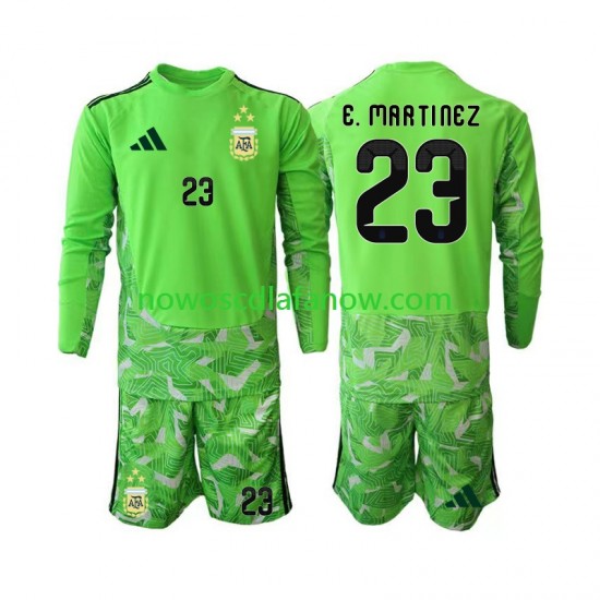 Koszulka Reprezentacja Argentyny Emiliano Martinez 23 Bramkarskie Dziecięca Trzeci Komplet World Cup 2026 Długie Rękawy