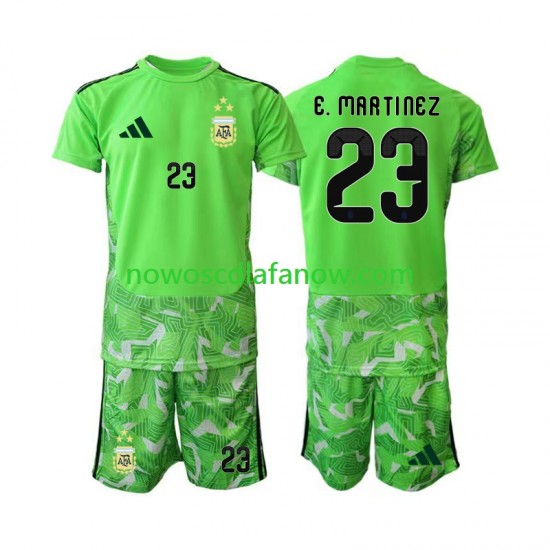 Koszulka Reprezentacja Argentyny Emiliano Martinez 23 Bramkarskie Dziecięca Trzeci Komplet World Cup 2026 Krótkie Rękawy