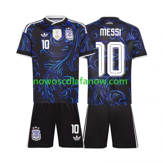 Koszulka Reprezentacja Argentyny Lionel Messi 10 Dziecięca Wyjazdowy Komplet World Cup 2026 Krótkie Rękawy