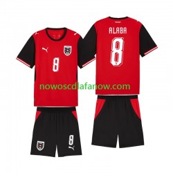 Koszulka Reprezentacja Austrii David Alaba 8 Dziecięca Domowy Komplet World Cup 2026 Krótkie Rękawy