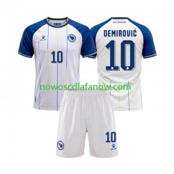 Koszulka Bośnia i Hercegowina Ermedin Demirovic 10 Dziecięca Wyjazdowy Komplet World Cup 2026 Krótkie Rękawy