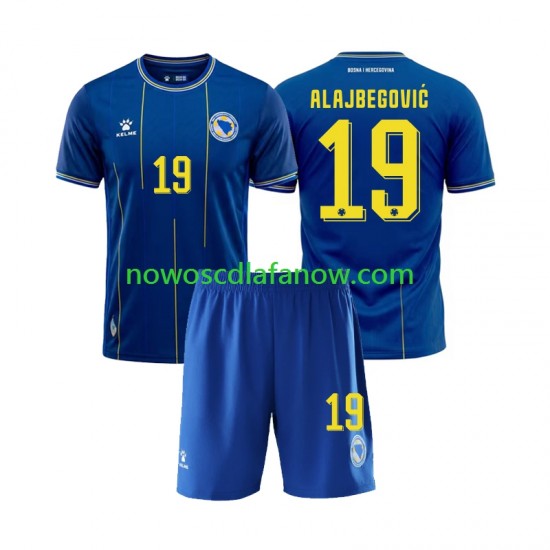 Koszulka Bośnia i Hercegowina Kerim Alajbegovic 19 Dziecięca Domowy Komplet World Cup 2026 Krótkie Rękawy