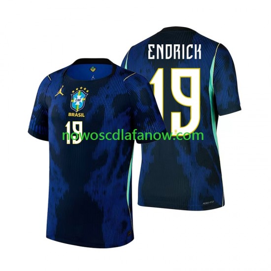 Koszulka Reprezentacja Brazylii Endrick 19 Męska Wyjazdowy Komplet World Cup 2026 Krótkie Rękawy