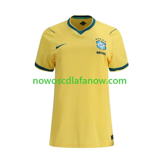 Koszulka Reprezentacja Brazylii Damska Domowy Komplet World Cup 2026 Krótkie Rękawy