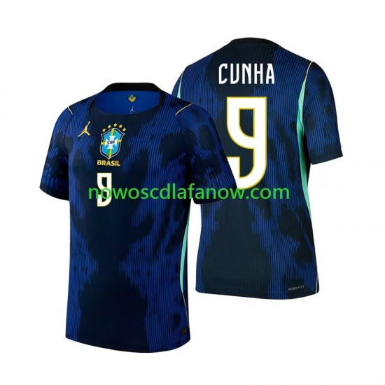 Koszulka Reprezentacja Brazylii Matheus Cunha 9 Męska Wyjazdowy Komplet World Cup 2026 Krótkie Rękawy