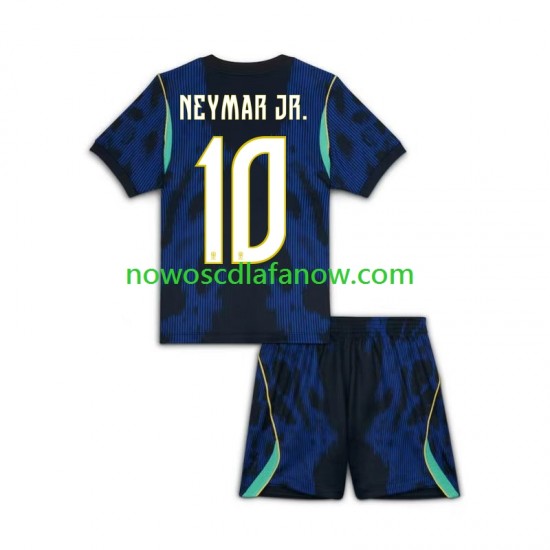 Koszulka Reprezentacja Brazylii Neymar JR 10 Dziecięca Wyjazdowy Komplet World Cup 2026 Krótkie Rękawy