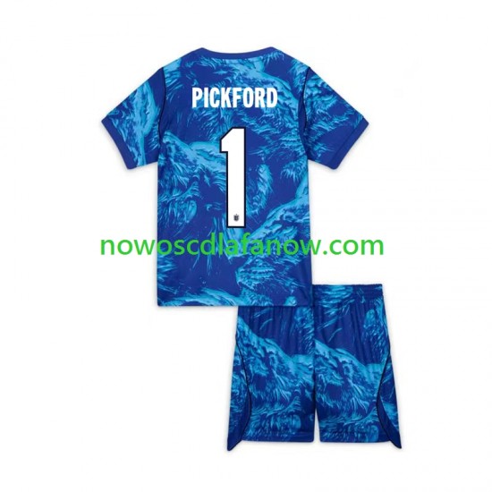 Koszulka Reprezentacja Anglii Jordan Pickford 1 Bramkarskie Dziecięca Trzeci Komplet World Cup 2026 Krótkie Rękawy