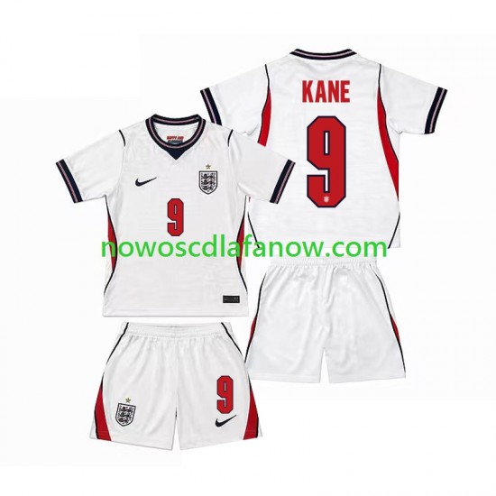 Koszulka Reprezentacja Anglii Harry Kane 9 Dziecięca Domowy Komplet World Cup 2026 Krótkie Rękawy