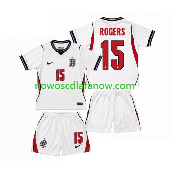 Koszulka Reprezentacja Anglii Morgan Rogers 15 Dziecięca Domowy Komplet World Cup 2026 Krótkie Rękawy