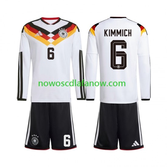 Koszulka Reprezentacja Niemiec Joshua Kimmich 6 Dziecięca Domowy Komplet World Cup 2026 Długie Rękawy