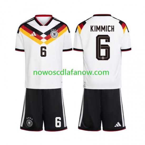 Koszulka Reprezentacja Niemiec Joshua Kimmich 6 Dziecięca Domowy Komplet World Cup 2026 Krótkie Rękawy