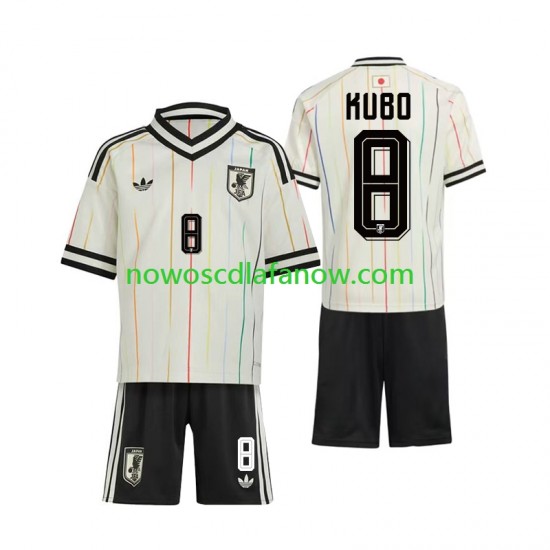 Koszulka Reprezentacja Japonii Kubo 8 Dziecięca Wyjazdowy Komplet World Cup 2026 Krótkie Rękawy