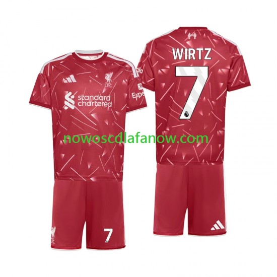 Koszulka Liverpool Florian Wirtz 7 Dziecięca Domowy Komplet 2026-2027 Krótkie Rękawy
