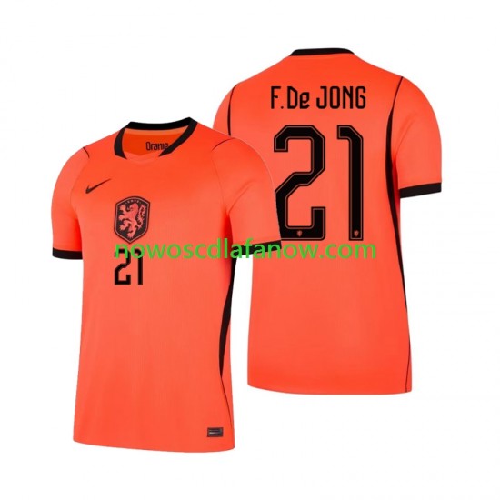 Koszulka Reprezentacja Holandii Frenkie de Jong 21 Męska Domowy Komplet World Cup 2026 Krótkie Rękawy