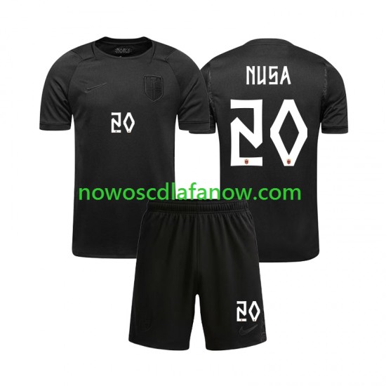 Koszulka Reprezentacja Norwegii Antonio NUSA 20 Dziecięca Wyjazdowy Komplet World Cup 2026 Krótkie Rękawy