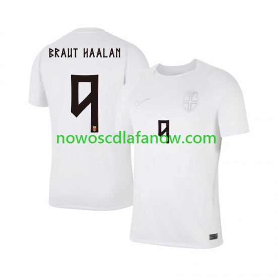 Koszulka Reprezentacja Norwegii Braut Haaland 9 Męska Trzeci Komplet World Cup 2026 Krótkie Rękawy