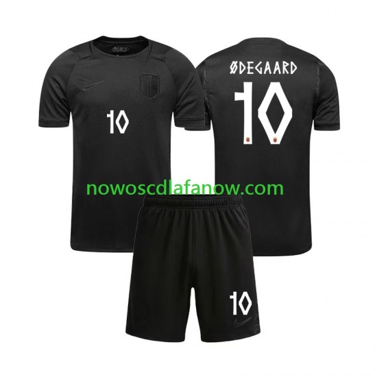 Koszulka Reprezentacja Norwegii Martin Odegaard 10 Dziecięca Wyjazdowy Komplet World Cup 2026 Krótkie Rękawy