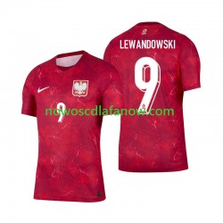 Koszulka Reprezentacja Polski Robert Lewandowski 9 Męska Wyjazdowy Komplet 2026 Krótkie Rękawy
