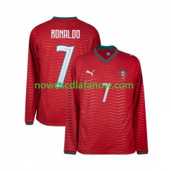 Koszulka Reprezentacja Portugalii Cristiano Ronaldo 7 Męska Domowy Komplet World Cup 2026 Długie Rękawy