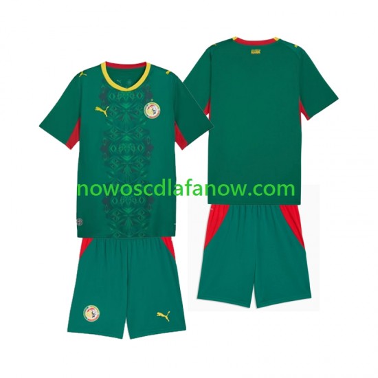 Koszulka Reprezentacja Senegalu Dziecięca Wyjazdowy Komplet 2026 2027 Krótkie Rękawy