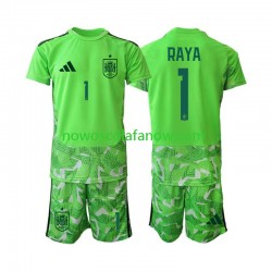 Koszulka Reprezentacja Hiszpanii David Raya 1 6th Green color Bramkarskie Dziecięca World Cup 2026 Krótkie Rękawy