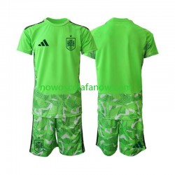 Koszulka Reprezentacja Hiszpanii 6th Green color Bramkarskie Dziecięca World Cup 2026 Krótkie Rękawy