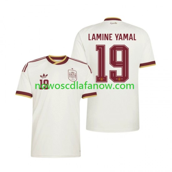 Koszulka Reprezentacja Hiszpanii Lamine Yamal 19 Męska Wyjazdowy Komplet World Cup 2026 Krótkie Rękawy