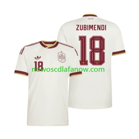 Koszulka Reprezentacja Hiszpanii Martin Zubimendi 18 Męska Wyjazdowy Komplet World Cup 2026 Krótkie Rękawy
