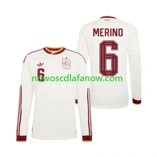 Koszulka Reprezentacja Hiszpanii Mikel Merino 6 Męska Wyjazdowy Komplet World Cup 2026 Długie Rękawy