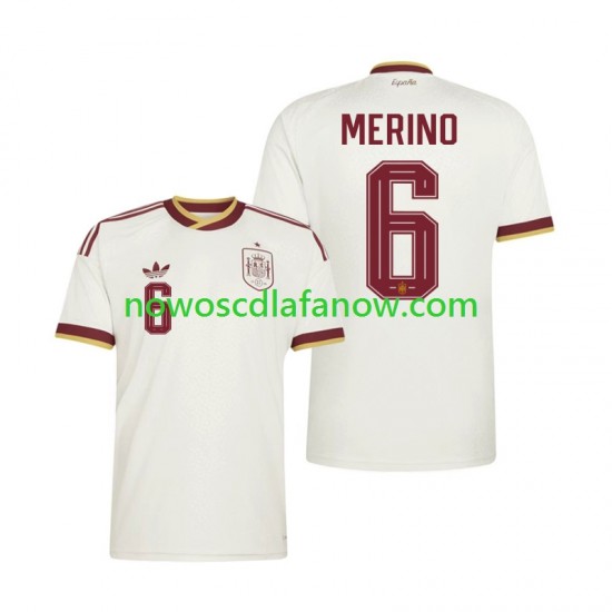 Koszulka Reprezentacja Hiszpanii Mikel Merino 6 Męska Wyjazdowy Komplet World Cup 2026 Krótkie Rękawy