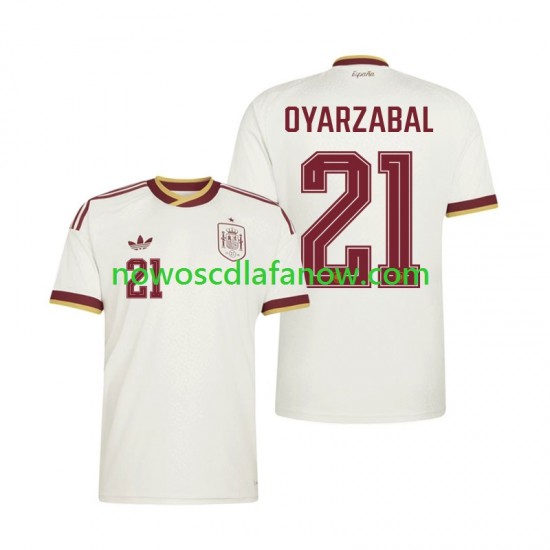 Koszulka Reprezentacja Hiszpanii Mikel Oyarzabal 21 Męska Wyjazdowy Komplet World Cup 2026 Krótkie Rękawy