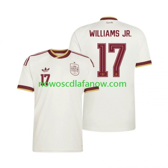 Koszulka Reprezentacja Hiszpanii Nico Williams 17 Męska Wyjazdowy Komplet World Cup 2026 Krótkie Rękawy