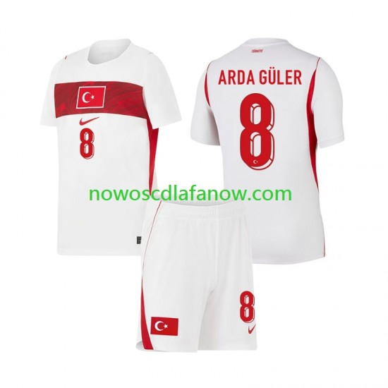 Koszulka Reprezentacja Turcji Arda Guler 8 Dziecięca Wyjazdowy Komplet World Cup 2026 Krótkie Rękawy