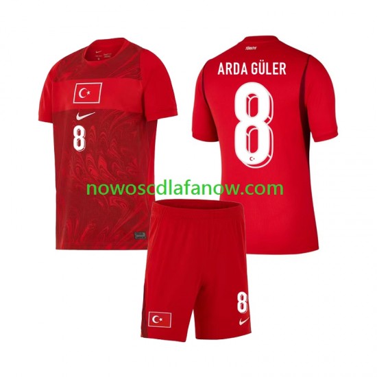 Koszulka Reprezentacja Turcji Arda Guler 8 Dziecięca Domowy Komplet World Cup 2026 Krótkie Rękawy