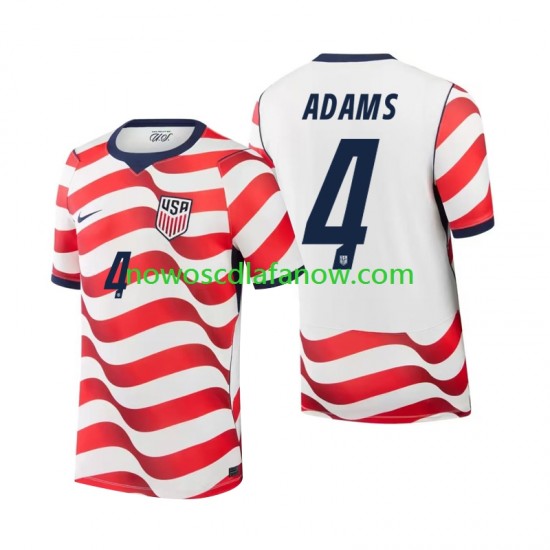 Koszulka Reprezentacja Stanów Zjednoczonych Tyler Adams 4 Męska Domowy Komplet World Cup 2026 Krótkie Rękawy
