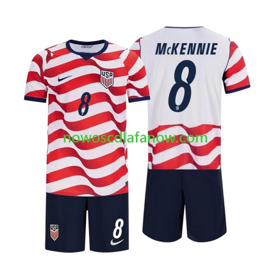 Koszulka Reprezentacja Stanów Zjednoczonych Weston McKennie 8 Dziecięca Domowy Komplet World Cup 2026 Krótkie Rękawy