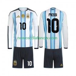 Koszulka Reprezentacja Argentyny Lionel Messi 10 Dziecięca Domowy Komplet World Cup 2026 Długie Rękawy