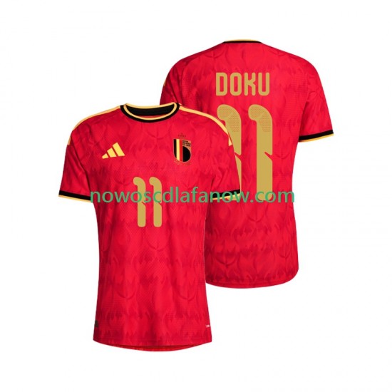 Koszulka Reprezentacja Belgii Jeremy Doku 11 Męska Domowy Komplet World Cup 2026 Krótkie Rękawy