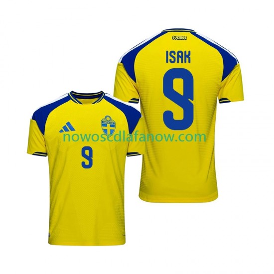 Koszulka Reprezentacja Szwecji Isak 9 Męska Domowy Komplet 2026 Krótkie Rękawy