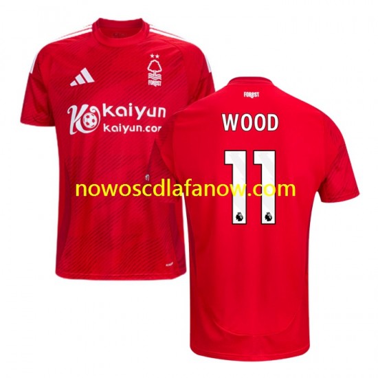Koszulka Nottingham Forest Chris Wood 11 Męska Domowy Komplet 2024-2025 Krótkie Rękawy