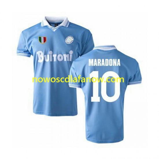 Koszulka Napoli SSC MARADONA 10 1986 Retro Męska Domowy Komplet Krótkie Rękawy