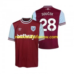 Koszulka West Ham United SOUCEK 28 Męska Domowy Komplet 2024-2025 Krótkie Rękawy