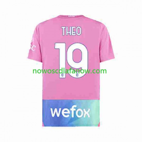 Koszulka AC Milan THEO 19 Męska Trzeci Komplet 2023-2024 Krótkie Rękawy