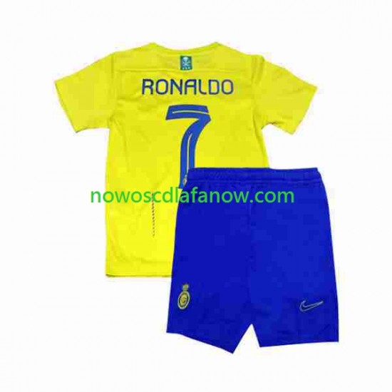 Koszulka Al-Nassr Ronaldo 7 Dziecięca Domowy Komplet 2023-2024 Krótkie Rękawy