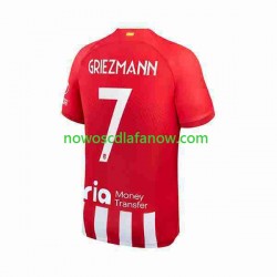 Koszulka Atlético Madryt 2 Antoine Griezmann 7 Męska Domowy Komplet 2023-2024 Krótkie Rękawy